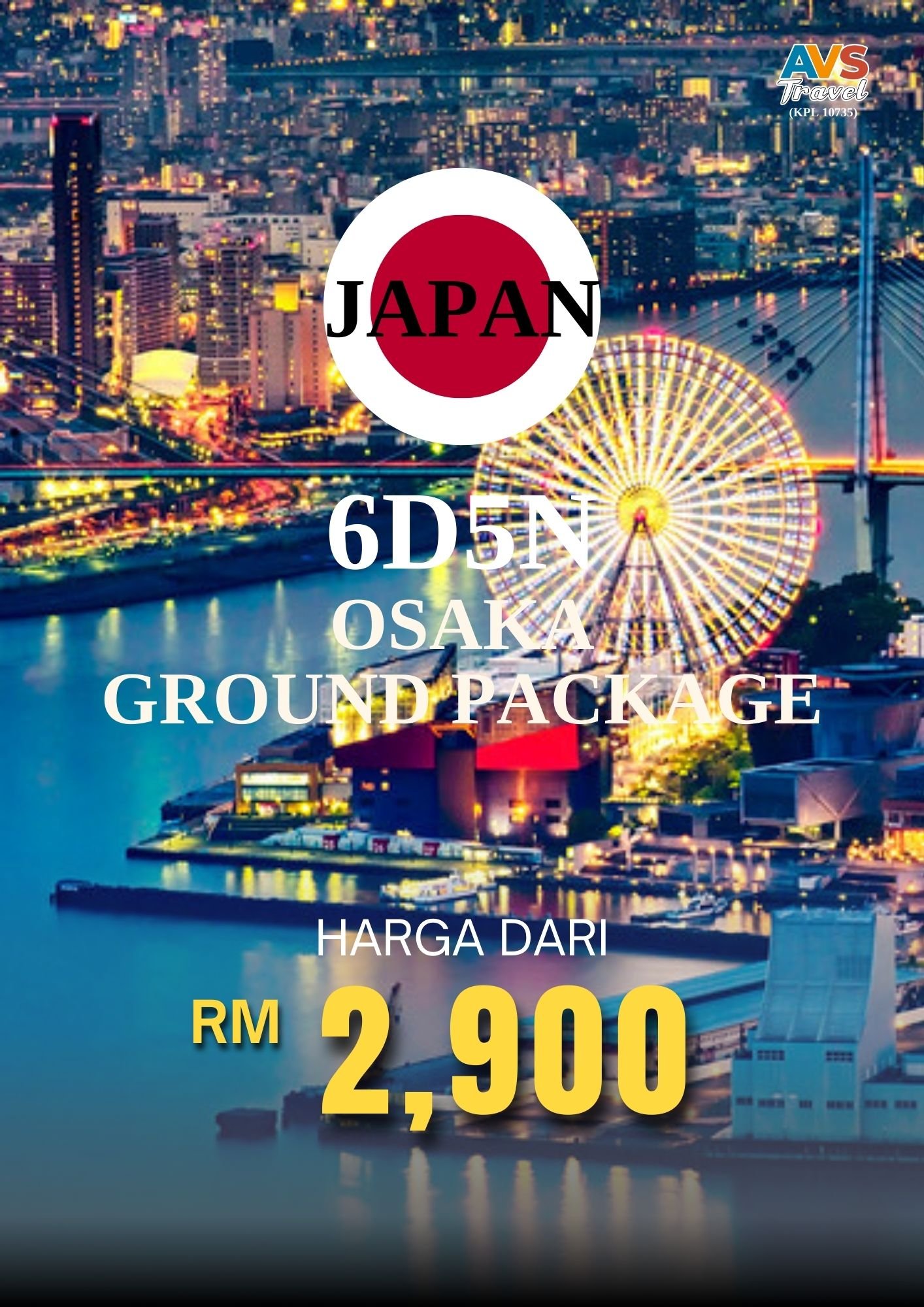 6D5N Osaka Ground Package 